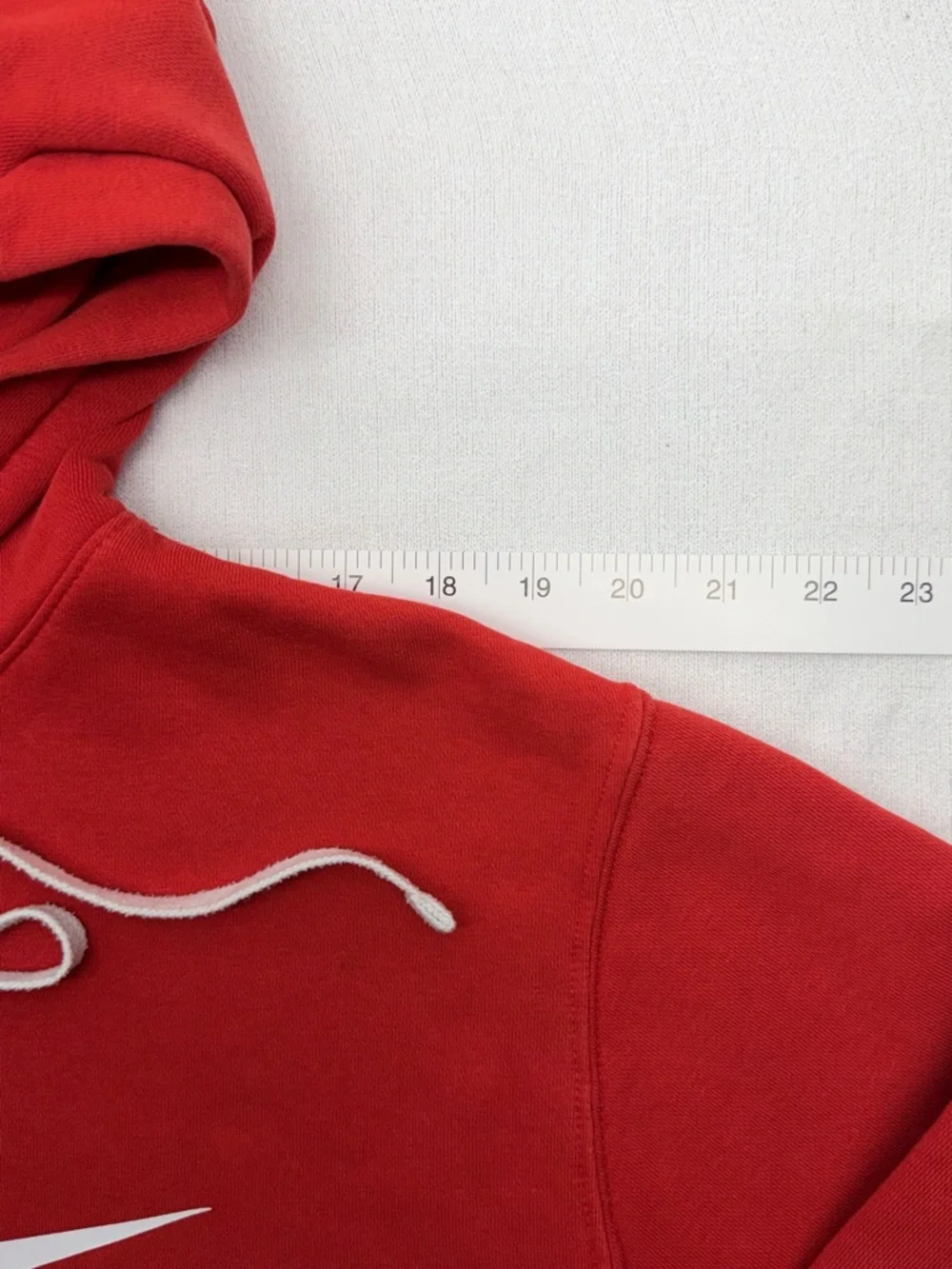 Nike Red Hoodie with White Swoosh Logo - Picture 6 of 6